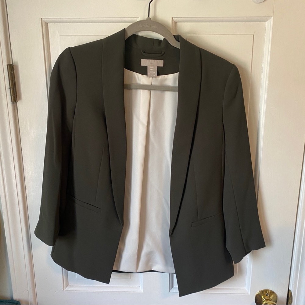 H&M green blazer